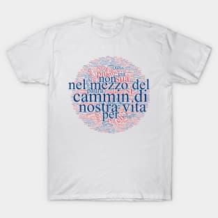 La Divina Commedia Word Cloud T-Shirt